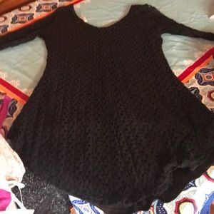 Black lace blouse